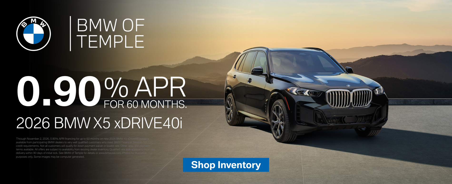 BMW X5 0.90% APR